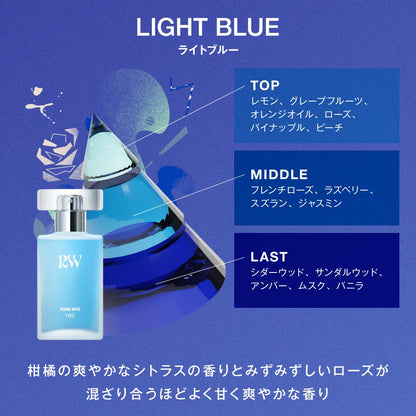 RISINGWAVE(ライジングウェーブ) 【爽やかさあふれる ロイヤルフローラルの香り】 フリー ライトブルー オードトワレ 50ml 香水 メンズ レディース 爽やか