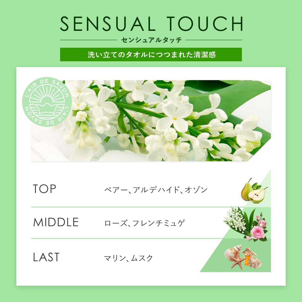 L'air De SAVON(レールデュサボン) 【洗いたてのタオルのような安心感】 オードトワレ センシュアルタッチ 50ml 香水 初心者 香水デビュー 万人受け 失敗しない 石鹸 メンズ レディース せっけん クリアパッケージ