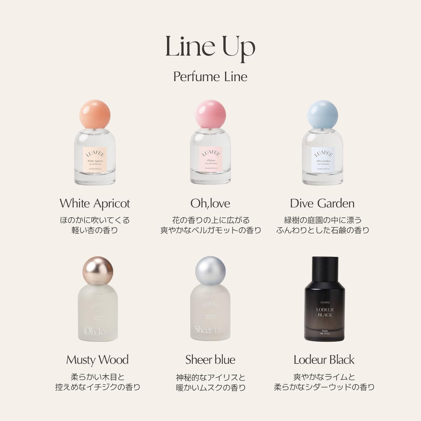 LUAFEE公式(ルアぺ) オードパルファム 30ml / 香水/高い賦香率/フレグランス/オリーブヤング/韓国コスメ/韓国香水 (ホワイトアプリコット)