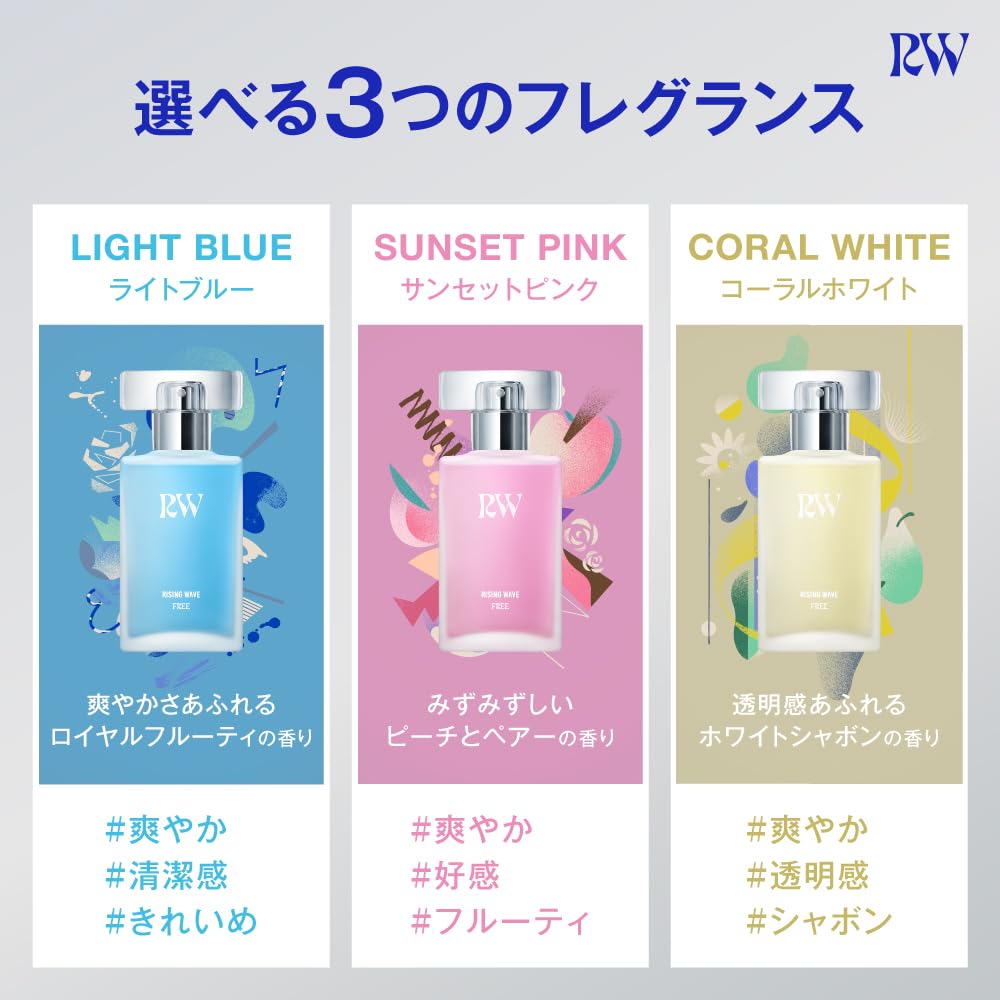 RISINGWAVE(ライジングウェーブ) 【爽やかさあふれる ロイヤルフローラルの香り】 フリー ライトブルー オードトワレ 50ml 香水 メンズ レディース 爽やか
