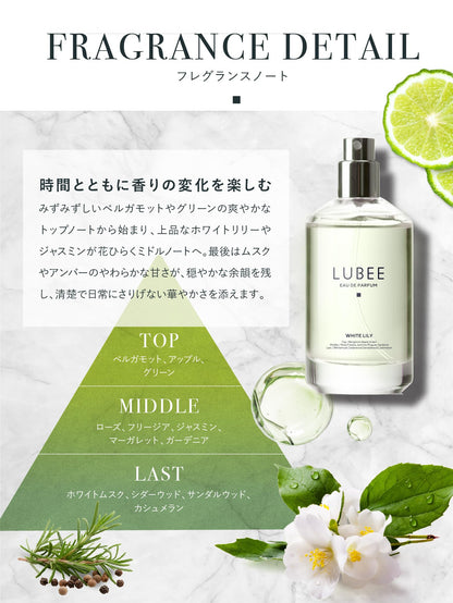 【凛と香る、純白の余韻】ルビー 香水 ホワイトリリー オードパルファム メンズ レディース ユニセックス 持ち運び オードパルファン パルファム フレグランスウォーター ギフト